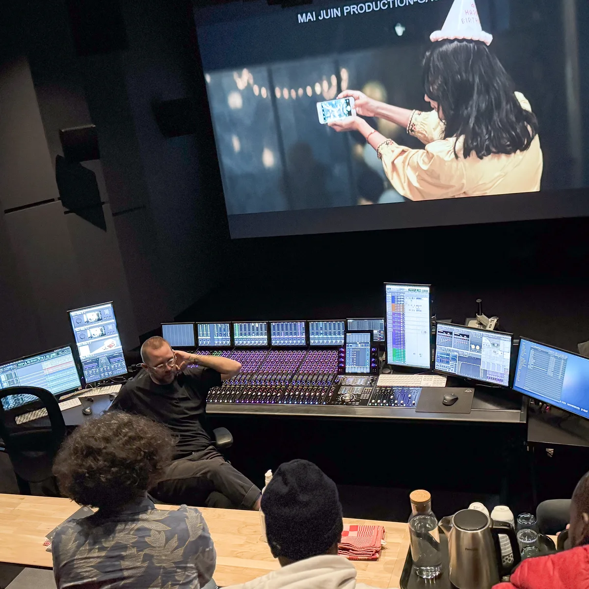Auditorium de mixage, mission BATAO en Belgique